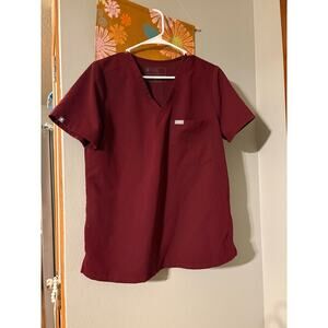 Figs maroon Catarina scrub top size medium ( see description)